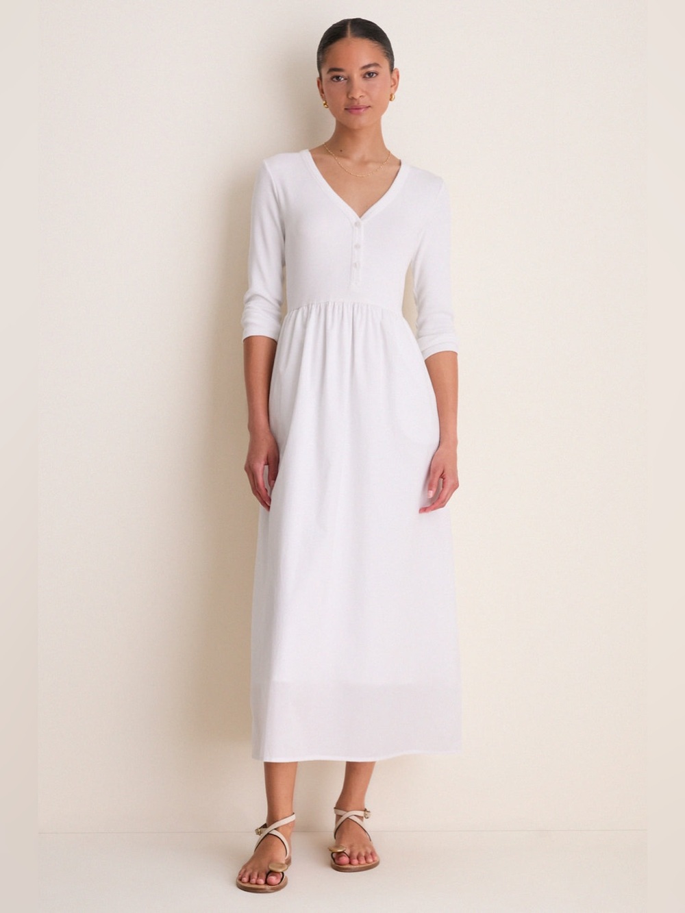 Tuckernuck White Mixed Media Lizzie Dress Size Large NWT